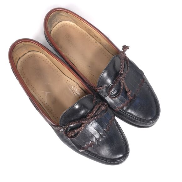 ALLEN EDMONDS Mens Kiltie Tassel Bow Leather Loafers 9D Brown USA MADE main image 10